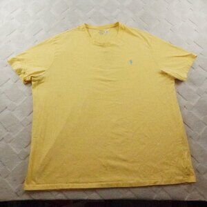 Polo Ralph Lauren T-Shirt Mens 4XLT Solid Yellow Crew Neck
